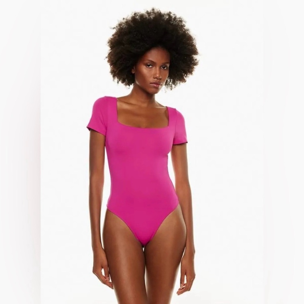Ariztia Pink Short Sleeve Bodysuit | Brand New!